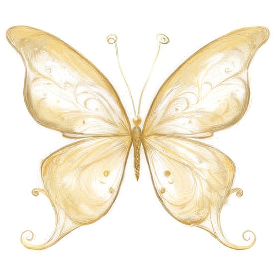An artistic representation of a golden butterfly