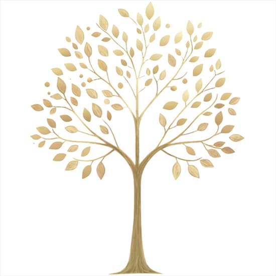 An artistic representation of a golden butterfly